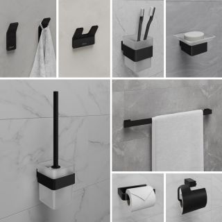 Держатель для туалетной бумаги Lemark Smooth Line 9722008 чёрный матовый